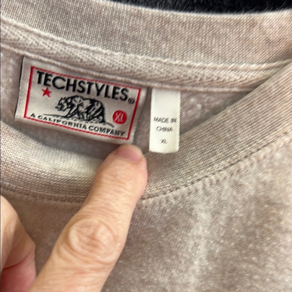 Men's Cream Sweatshirt - Picture 2 of 4